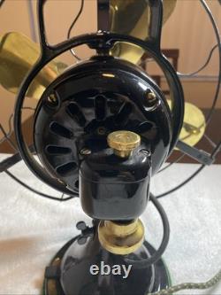 General Electric 1920's Table Oscillating Fan 13inch Works Parts Only
