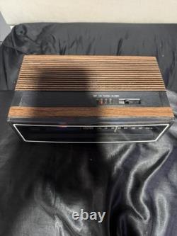 General Electric 7-4305F Clock Radio Walnut AM/FM Alarm Vintage TESTED WORKING