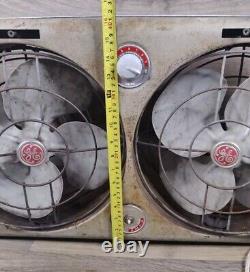 General Electric Automatic Thermostat Twin-Fan Ventilator Missing Knob See Pics