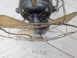 General Electric Brass Blade Fan Industrial Brass Cage 13 Vintage-WORKS