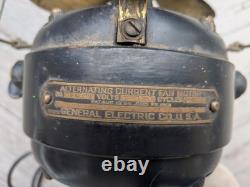 General Electric Brass Blade Fan Industrial Brass Cage 13 Vintage-WORKS