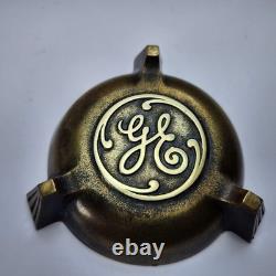 General Electric Bronze Ashtray Vintage GE Art Deco Heavy 1.25 lb 1930s-50