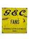 General Electric Company Fans G. E. C Vintage Procelain Enamel Sign Board