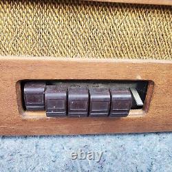 General Electric GD-60 Tube Radio RARE Vintage 1938 Wood Pushbutton AM GE As-Is