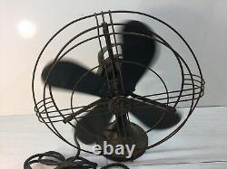 General Electric GE 16 Aluninum 4-Blade 3-Speed Fan Cage Fan Vintage Antique