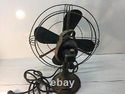 General Electric GE 16 Aluninum 4-Blade 3-Speed Fan Cage Fan Vintage Antique