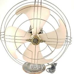 General Electric GE Fan Vintage Industrial Art Deco Electric 3 Speed Oscillating