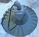 General Electric Light Fixture Service Station Vintage Fluted Pleated Shade