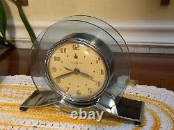 General Electric MCM Clock model 3M160 Mantel Vintage Working Electric Art Deco