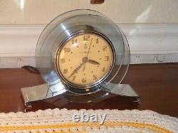 General Electric MCM Clock model 3M160 Mantel Vintage Working Electric Art Deco