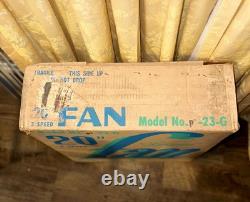 General Electric Motor Lakewood Vintage 70s green box fan Original 3 speed