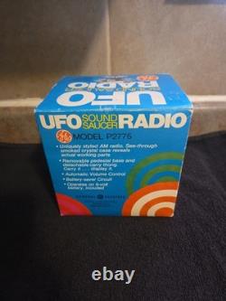 General Electric P2775A AM Transistor Radio UFO Sound Saucer Atomic with Box