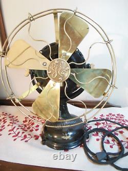 General Electric Pancake Fan Brass Cage & Blades 12 Inch Restored Patent 1901