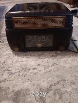 General Electric Radio Model 202 Vintage Tubes Brown