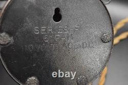 General Electric Series-F 6 Vintage Black 4-Brass Blade Desk Fan 110V