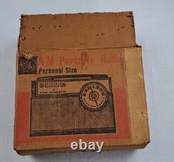 General Electric Solid State Portable AM Radio Case, Papers, And Box Included