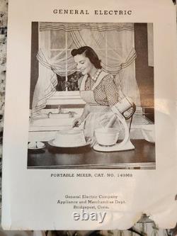 General Electric Triple Whip 3 Beater Electric Kitchen Stand Mixer with 2 Bowls