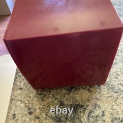 General Electric Tube Radio 548PH Vintage MCM Red Burgundy GE Works