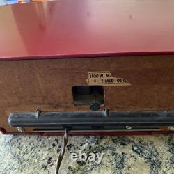 General Electric Tube Radio 548PH Vintage MCM Red Burgundy GE Works