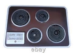 General Electric Vintage Brown Cooktop Cook Top Stove Range 4 Burner Unknown Con