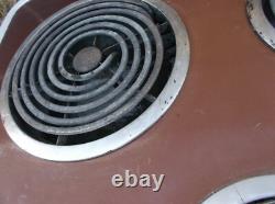 General Electric Vintage Brown Cooktop Cook Top Stove Range 4 Burner Unknown Con