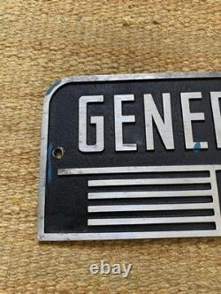 General Electric Vintage Cabinetrol Cast Aluminum Metal Advertising Sign 15