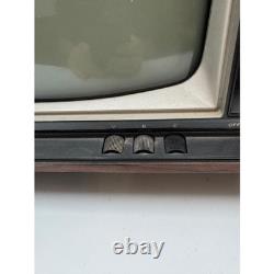 General Electric Vintage Portable TV Wood Grain CRT Model 12XB9112R Retro 1970s