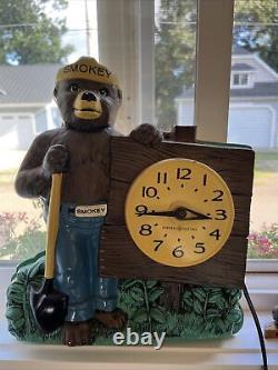 General Electric Vintage Smokey the Bear Wall Clock National Parks 1958 Working