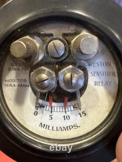 General Electric Vintage Voltmeter Model VHY 8 & Weston Sensitrol Relay Mod. 705