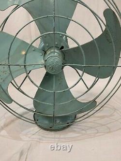General Electric Vortalex 16 Antique Electric Fan 3 Speed Oscillating Works Rar
