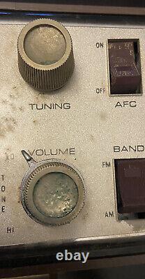 General Electric Vtg Desktop Radio AM/FM Speaker, T285C Nutmeg, Untested