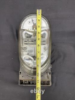 General Electric Watthour Polyphase GE Demand Meter Dm-14 Oval Vintage As Is