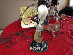 General Electric Whiz Brass Blade Fan (working)