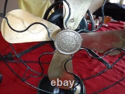 General Electric Whiz Brass Blade Fan (working)