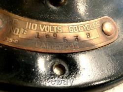 General Electric Whiz Oscillating Fan 9-Inch Brass Blades, Works! SEE VIDEO