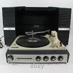 General Electric Wildcat Vintage GE Turntable Portable Record Player Radio WORKS