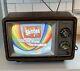 Iconic Vtg Ge 1980s General Electric 10 Tabletop Color Crt Tv Retro Working