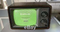 Iconic VTG GE 1980s General Electric 10 Tabletop Color CRT TV Retro Working