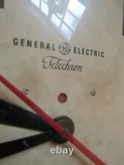LARGE SCHOOL HOUSE CLOCK Vintage 1950s General Electric Telechron Clock 1HA1612