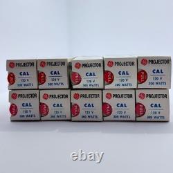 Lot of 10 GE CAL Projector Lamps 120V 300W NOS Vintage General Electric