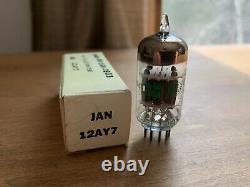 Lot of 4 Vintage NOS JAN 12AY7 Tubes by GE, General Electric, Great for Fender