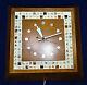 Mcm Teak Wood Mosaic Tile Wall Clock Ge General Electric Rare Model 2094 Vtg