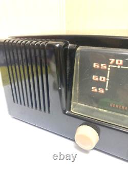 MCM VTG General Electric GE AM Bakelite Tube Radio Model # 412 Art Deco PROP