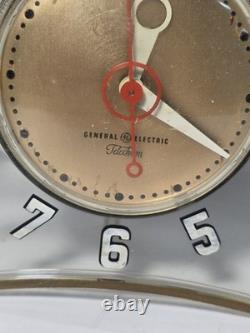 MCM Vintage General Electric Telechron 2H100 Desk/Wall Clock WORKS (B3)