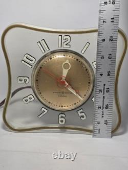 MCM Vintage General Electric Telechron 2H100 Desk/Wall Clock WORKS (B3)