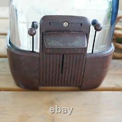Mid-Century Vintage GENERAL ELECTRIC Bakelite 2 Slot Chrome Toaster Model 159T7