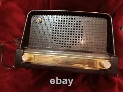 Mocha Brown 1950 General Electric Model 402 Vacuum Tube AM Radio Sounds