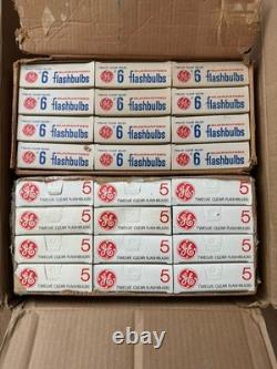 NEW (24) Boxes of Vintage General Electric GE #5 & #6 Clear Flashbulbs