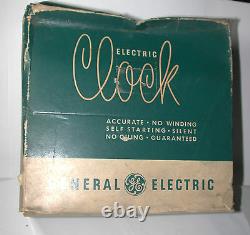 NEW Antique General Electric URBAN 7H226 Black DECO Self Starting Clock NOS