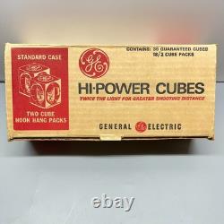 NEW NOS Vintage GE Hi-Power Cubes Case 18x 2-Cube Packs (36 Cubes / 144 Flashes)
